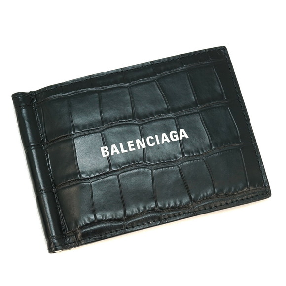 Balenciaga Black Crocodile Wallet Money Clip Leather - Picture 1 of 9